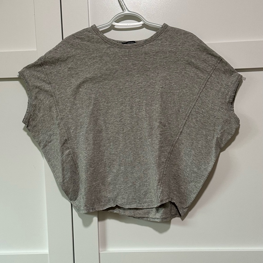 Forever 21 Gray Dolman Sleeve Tee Women’s Medium